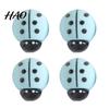 Office Cabinet Decor 4Pcs 3D Ladybug Refrigerator Magnet, Mini Ladybird Resin Fridge Magnets Decorative Memo Note Holder for Kitchen Whiteboard Kit