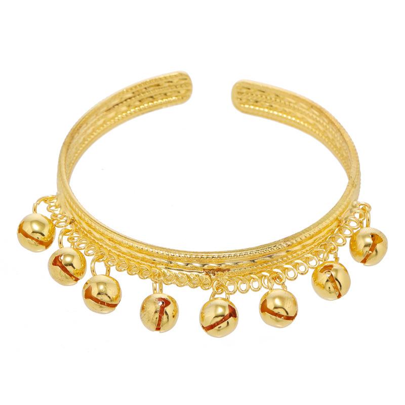 Dai Yunnan Golden Bell Bracelet Vintage Exotic Bohemian Bracelet Dance Bracelet Accessories Women