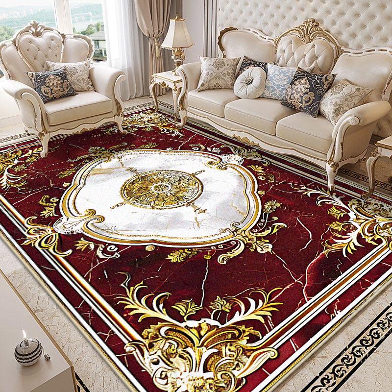 Luxury Carpet for Living Room European Decoration Home Sofa Large Area Non-slip Rugs Fluffy Soft Floor Mat for Bedroom Bedside