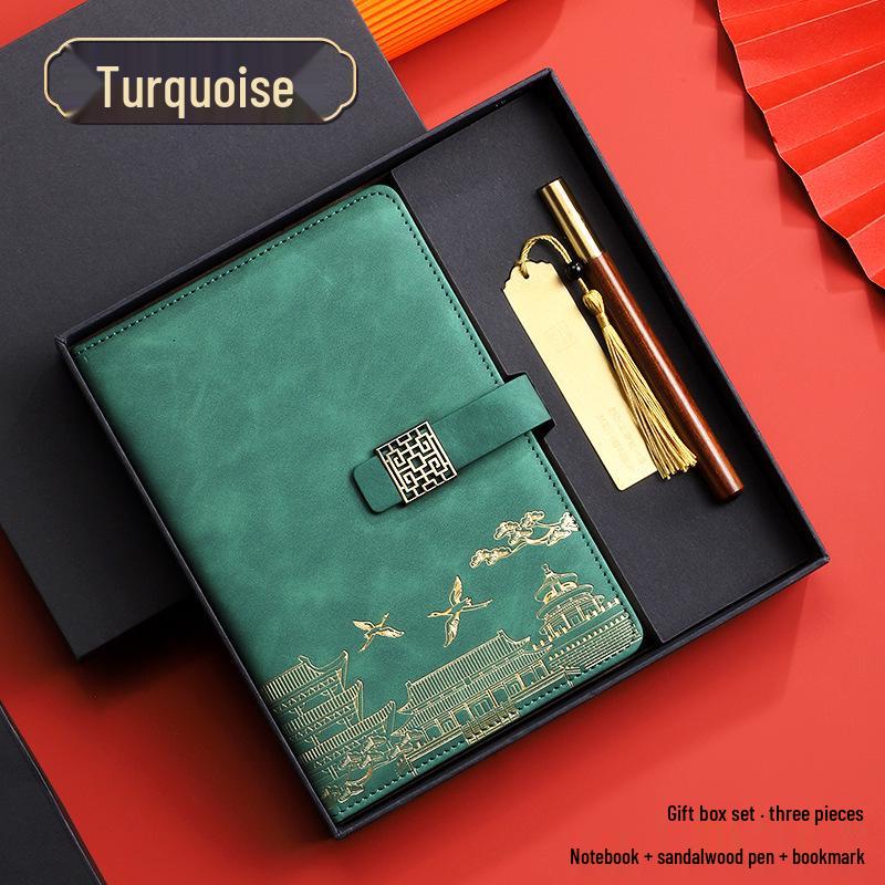 Chinese Style Custom Logo Notebook & Gift Box Set for Business and Cultural Events
