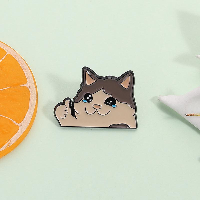 Cartoon Cute Kitten Badge, Personalized Cute Pet Badge Clothing Accessories, Chest Flower Backpack Fixed Decoration Animal Collar Needle.
