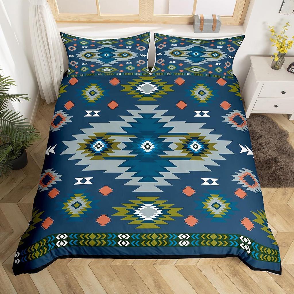 Geometric Pattern Down Comforter Set Bedding Set 3-piece Duvet Cover Set