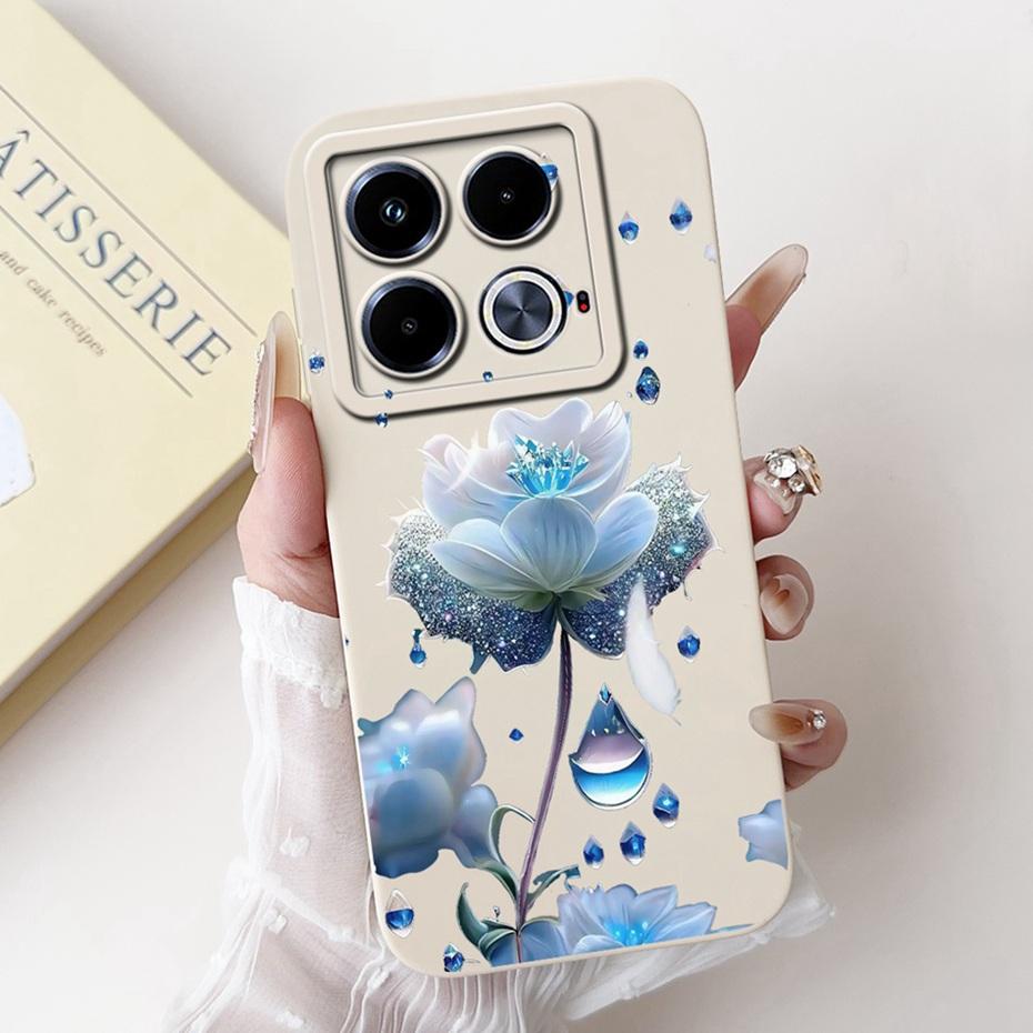 Beautiful Floral Phone Case For Infinix Note 40 4G / Note40 Pro / Note 40 Pro+ (40 Pro Plus) Soft Silicone Cover Bumpers