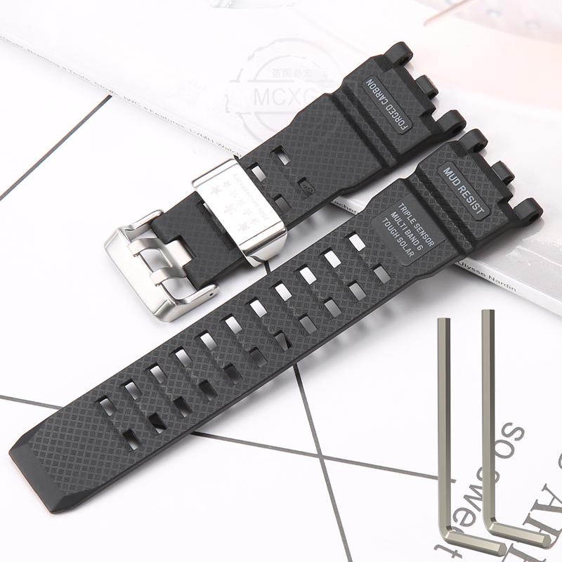 Resin Strap Suitable For Casio GWG-2000 GWG-2040 Men's TPU Sports Waterproof Watch Accessories Wristband Bracelet