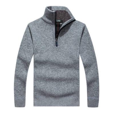 Winter Men Stand Collar Wool Sweater Jumpers Pullover Mens Warm Sweater