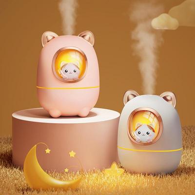 Adorable Cat Humidifier: Silent Desktop Pet Sprayer with Warm Light, Custom Logo Available