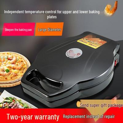 Double-Sided Electric Griddle: Pancake, Cake, & Crepe Maker with Auto Power-Off, Deep Slot, Enlarged Model