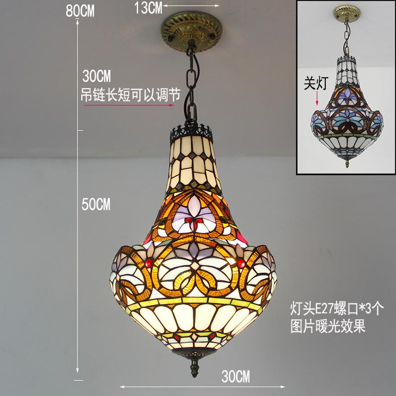 New European-style Restaurant Chandelier Aisle Club KTV Villa Decoration Creative Retro Glass Staircase Corner Lamp
