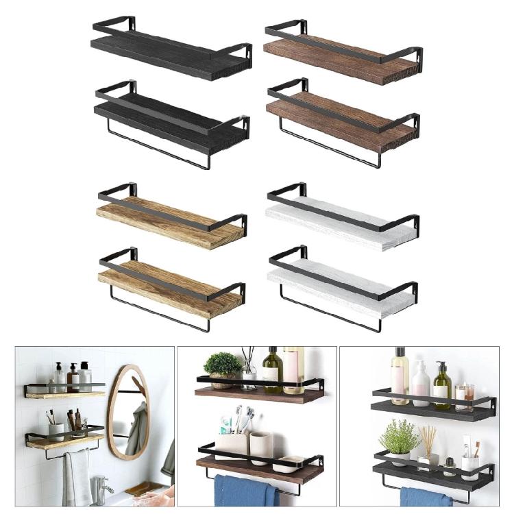 Estanterías de Pared Ahorradoras de Espacio Soporte Estante Estanterías de Pared Contemporáneas para Organizar Baño Cocina y Espacios de Vida