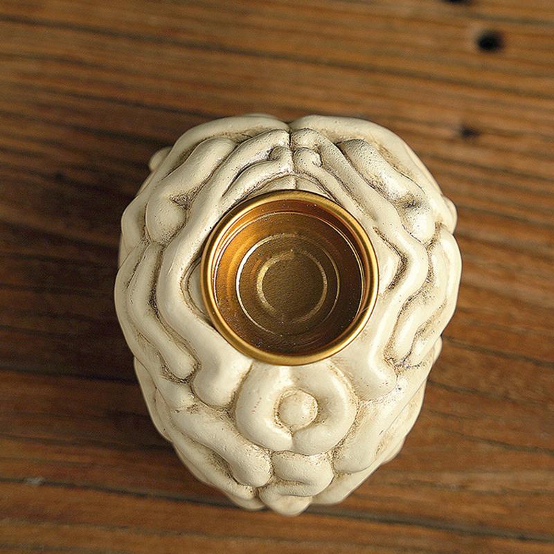 Halloween Candle Holder Decoration Heart Candle Holder Skeleton Candle Holder Brain Ghost Festival Decoration Supplies Props
