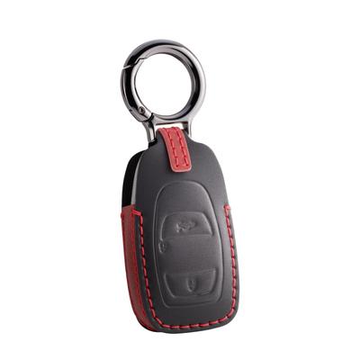 Étui à clés en cuir véritable pour Subaru Clé simple non métallique Léger [PIMOHI] Crosstrek, Forester, Levorg, Impreza, etc.. Titulaire, (rouge)