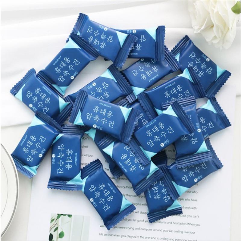 50PCS/Bag Compressed Towel Tablets Tissues Toilet Paper Portable Camping Wipes Disposable Towels for Home Hotel Travel Sports