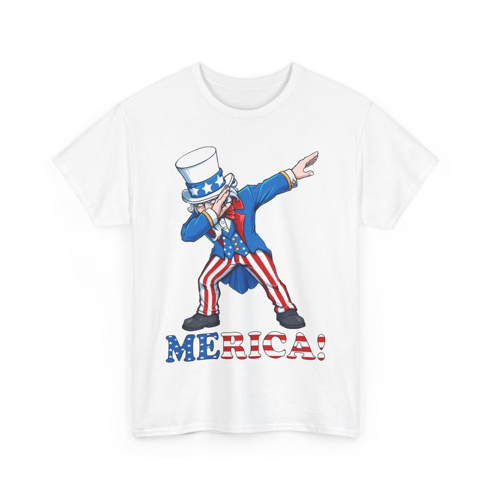 Uncle Sam Dabbing MERICA Shirt, Fourth of July Celebration T-Shirt L