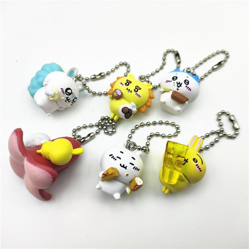 Entzückende PVC-Selbstironische Bärenfigur Essensserie Usakichi Gii Kawawa Schlüsselanhänger