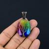 Tree Of Life Rainbow Solar Quartz Jewelry, 999 Copper Wire Wrapped Gemstone Pendant, Handmade Pendant, For Memorial Day