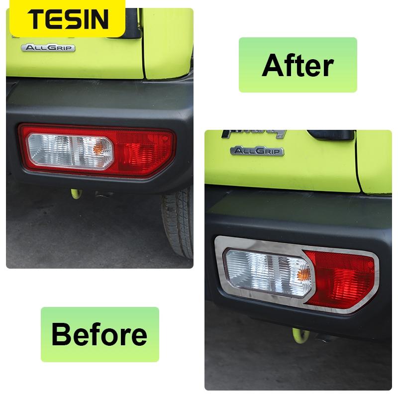 TESIN Car Rear Tail Light Lamp Decoration Cover for Suzuki Jimny JB74    2022 2023 Lamp Hoods Exterior