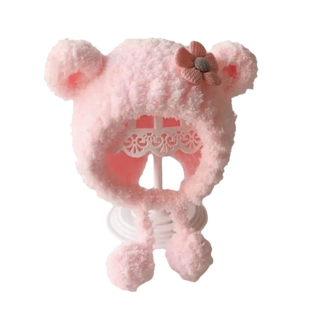Cartoon Baby Winter Hats Cute Flower Warm Bonnet Fashion Kids Plush Caps Newborn Toddler