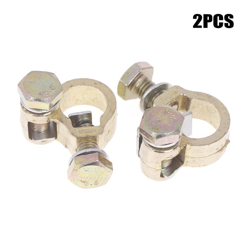 2 Stück Multifunktionaler Batterieklemmen Reiner Kupfer Batteriekontakt Automobil LKW Universal Reiner Kupfer Batterieklemme