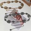 Fashion Metal Women's Waist Chain Gold/Silver Adjustable Retro Waist Chain Durable Carved Chain Belt
