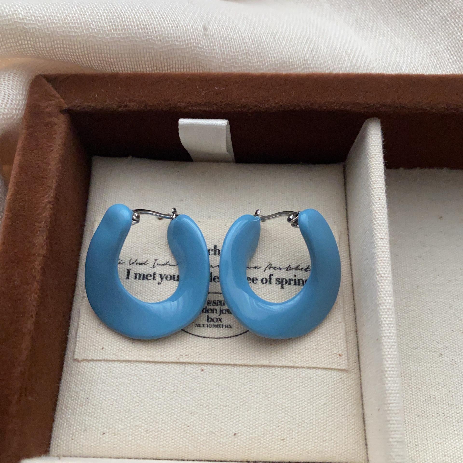 Minimalist Crescent Curve Dripping Earrings Earrings Three-Dimensional Sense Of Fashion Personality Temperament High-End Sense Of Simple