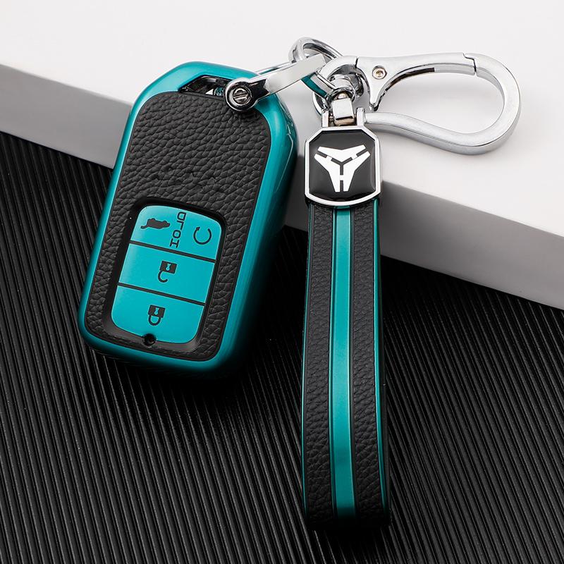 Tpu Leather Shell Holder Protector For Honda Crv Cr-V Fit Civic Accord Hr-V Hrv City Odyssey Xr-V Car Remote Key Case Cover
