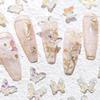 100pcs Iridescent Japanese Aurora Butterfly Nail Art Charms Resin Rhinestones Accessories