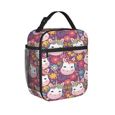 Cute Unicorn Lunch Bag  Outdoor Picnic Lunch Box For Girls Fun Custom Thermal Lunch Bags Waterproof Portable Cooler Bag