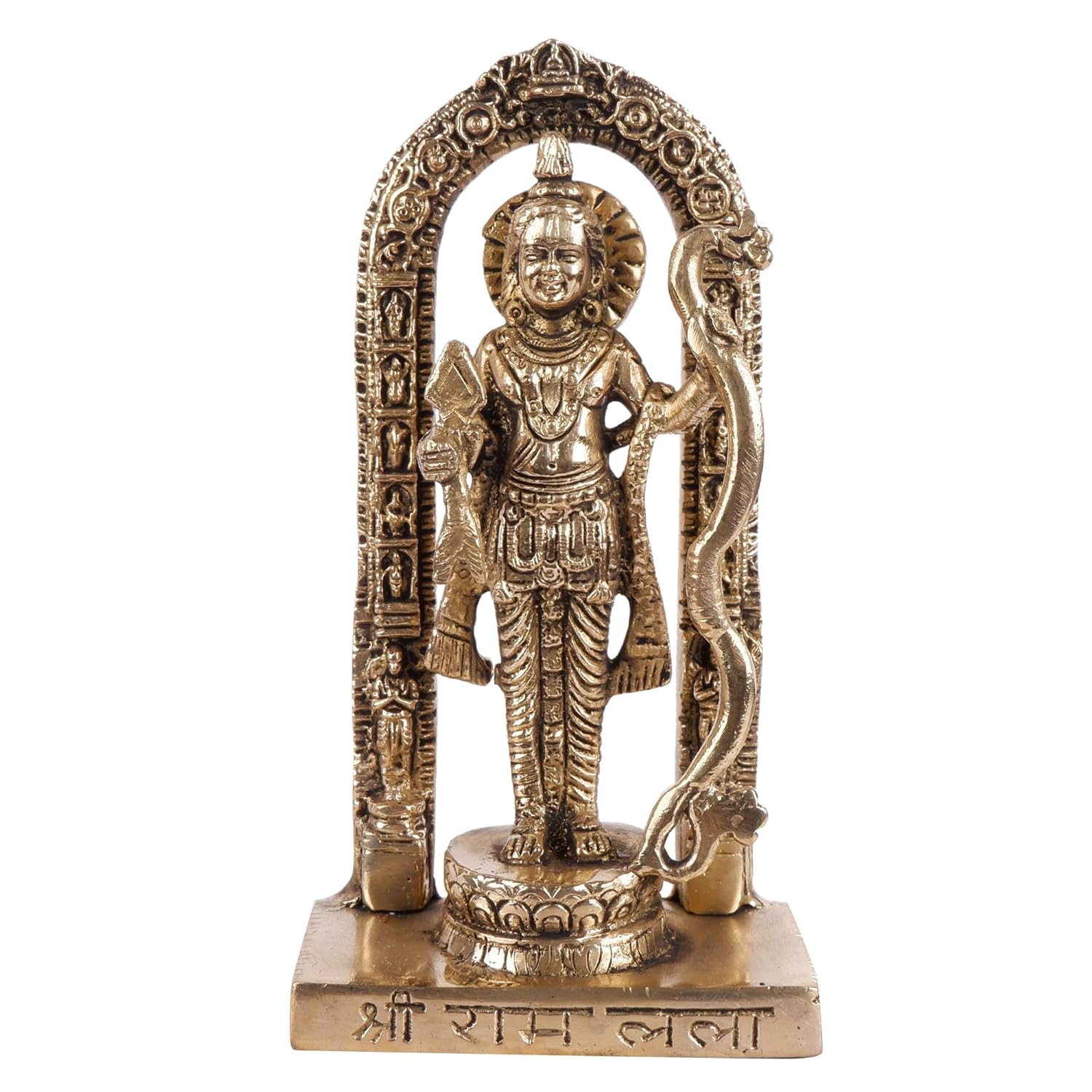 God Jagyash Ram Lalla Statue, Religious Idol & Figurine Brass, Metal - 17 Cm