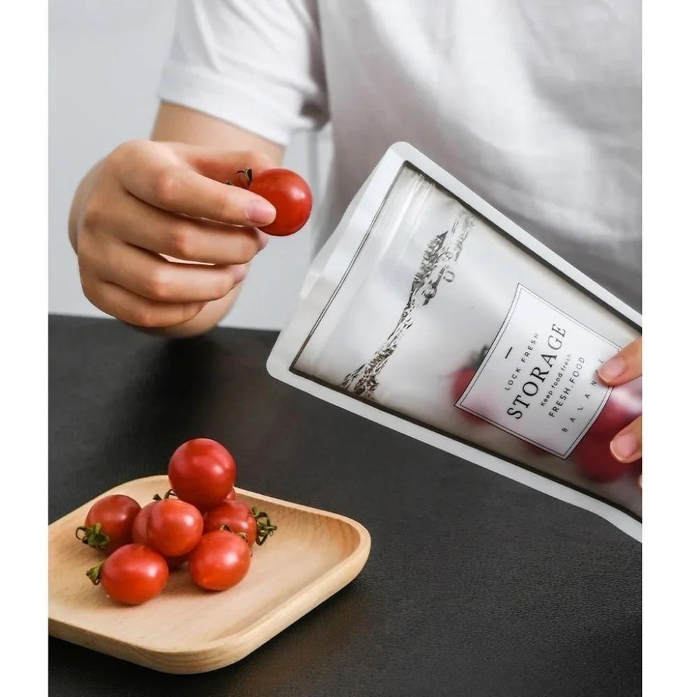 4pcs/set Simple Convenience Household Portable Water Cup Shape Food Seal Bag Pack Travel Fruit Snack Candy Sealed Storage Bag