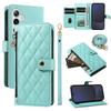 For Samsung Galaxy S24 FE Wallet Case with Straps,Rhombus Leather Stand Phone Cover