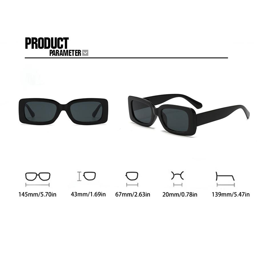Cool Square Frame SunGlasses Simple Black Fashion Glasses For Men Women Daily Outdoor Party Decors Ideal Choice for Gifts