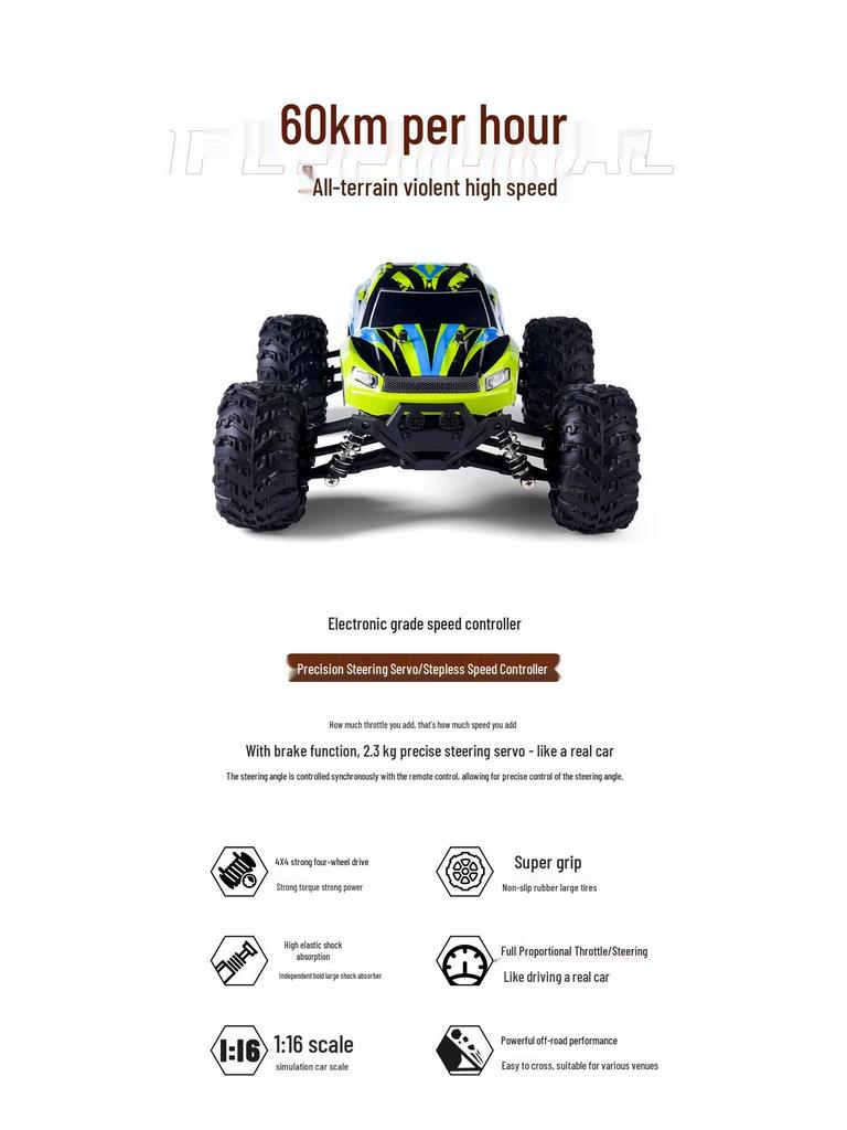 RC High-Speed 4WD Drift Off-Road Climbing Monster Truck Toy