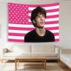 Mike Pink Flag Tapestry Retro Portrait Print Polyester Wall Hanging Viral Meme Themed Home Decor for Bedroom  Dorm