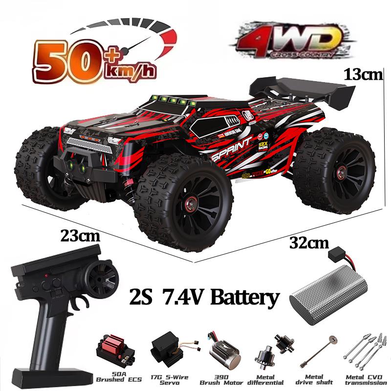 

9522 85KM/H High-speed RC Car Brushless Four-wheel Drive Off-road Drift 1:16 Professional Racing Car 9522 50KM/H Boy s Toy 7.4V-1-battery красный