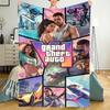 GTA 6 Theme Printed Blanket - Perfect for Couch, Bed, Travel & Outdoor Use | Machine Washable, Cozy & Durable.