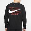Nike Embroidered Swoosh Crew Neck Sweatshirt Men Tops Black CJ4872-010