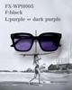 [Flex] Photochromic and polarized lenses Square Wide 2 Sunglasses (black, purpledark purple) Brand Women's Men's Popular Stylish Fashion Glasses UV