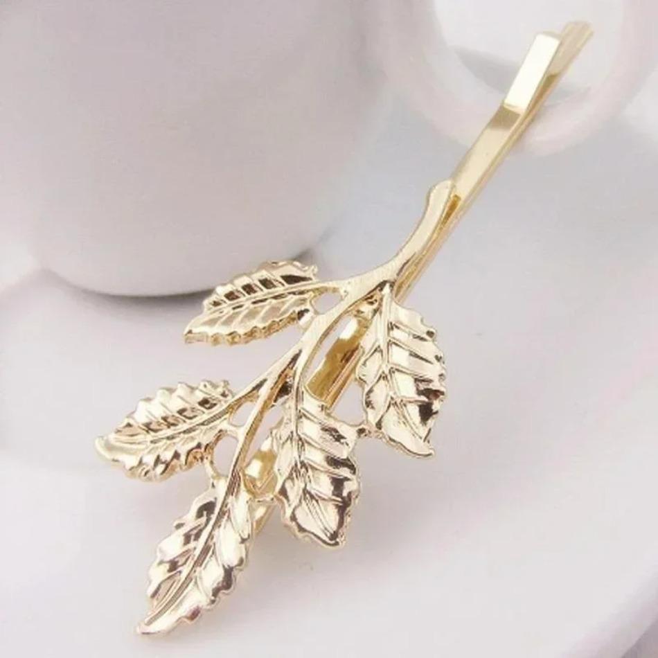 1 Pcs Leaf Olive Branches Fashion Wedding Hair Accessories Leaves Beautiful Bride Hairpin Side Folder Jewelry Hairwear