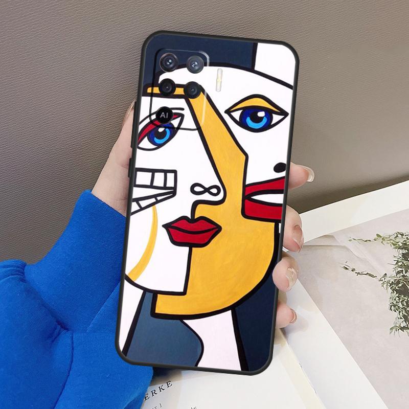 

Чехол-картина с абстрактным портретом для Oppo A77 A57 A17 A60 A80 A40 A74 A54 A94 A78 A98 A18 A38 A58 A96 A76 A16 A15 A5 Pro OPPO A40 A40m