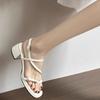 Fashion Summer Simple Fashion Open Toe Sandals 2025 New Ladies Wedding Party Elegant Sandals Casual Mid Heels Retro Style Women Sandals