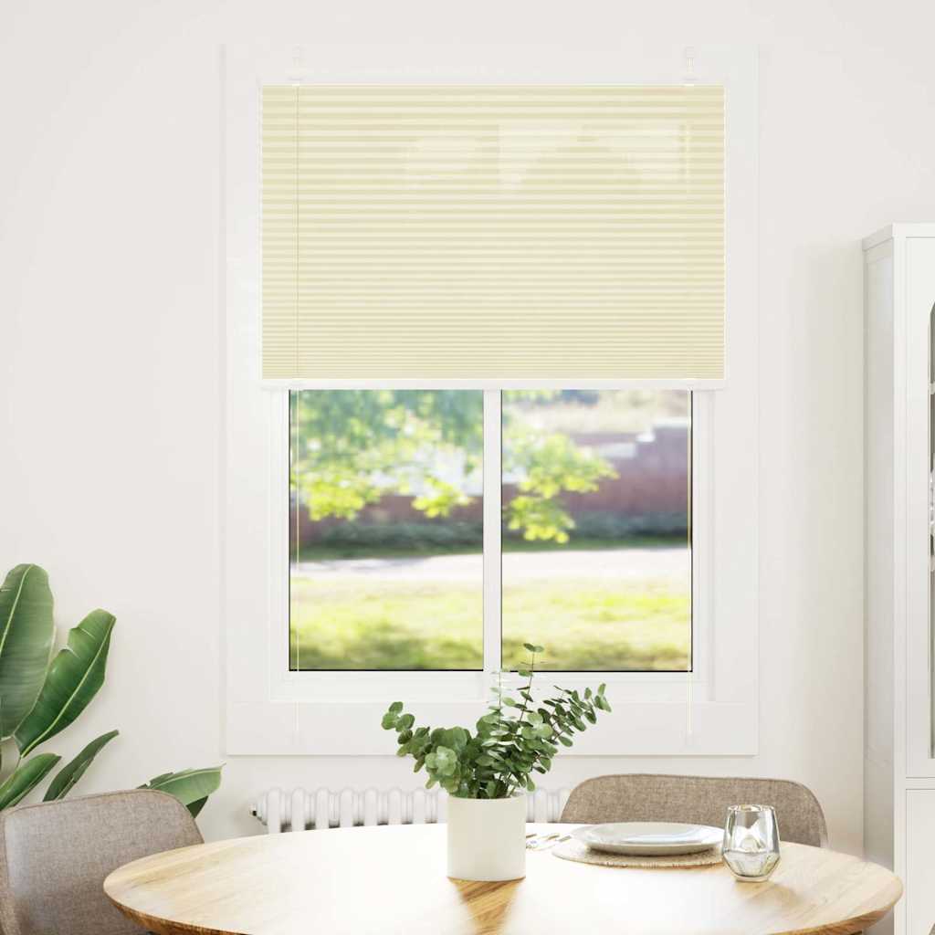Cream Pleated Roller Blind 100X150 Cm Fabric Width 99.4 Cm