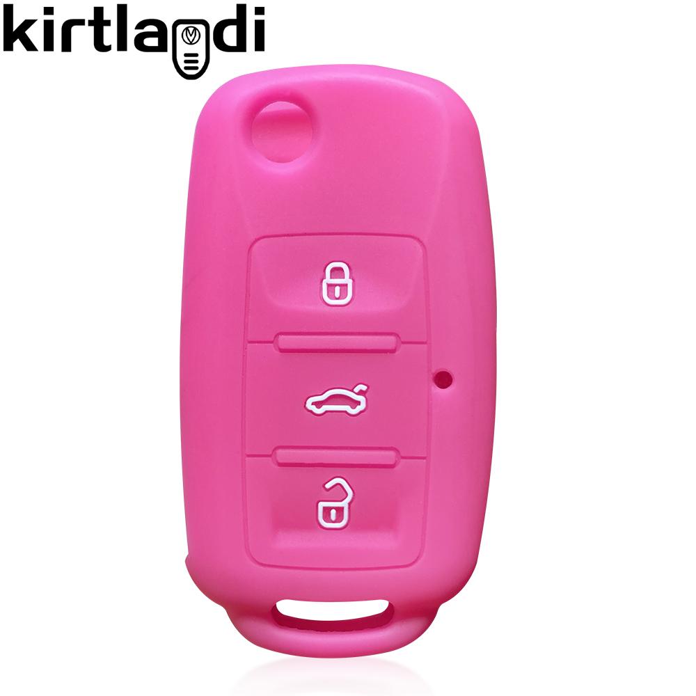 Silicone Case Key Cover Remote Fob Case for Volkswagen VW Bora Polo Jetta Passat B5 Golf 6 Beetle Caddy for Skoda Octavia Ibiza
