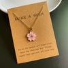 Flower Necklace for Girl Summer Fashion Cute Lovely Choker Necklace Golden Color Link Chain Statement Jewelry Wholesale