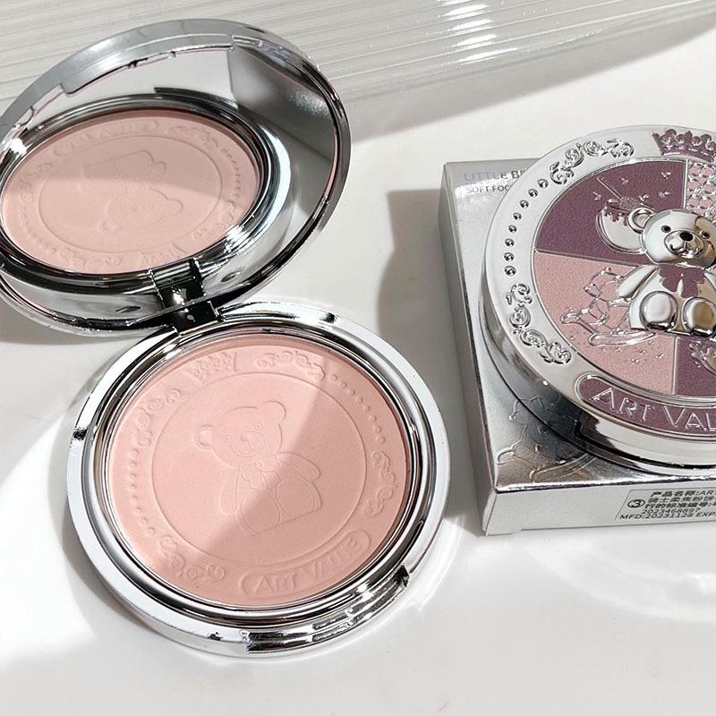 Art Value Little Bear Knight Matte Waterproof Setting Powder - Natural, Versatile Soft Focus for a No-Makeup Look