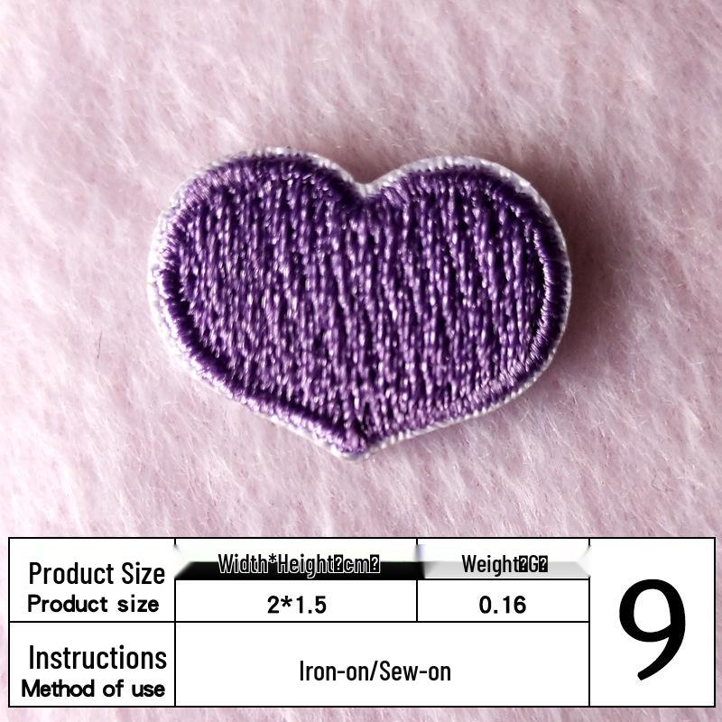 Na Yang Heart Embroidery Self-Adhesive Patch for DIY Clothing and Decoration