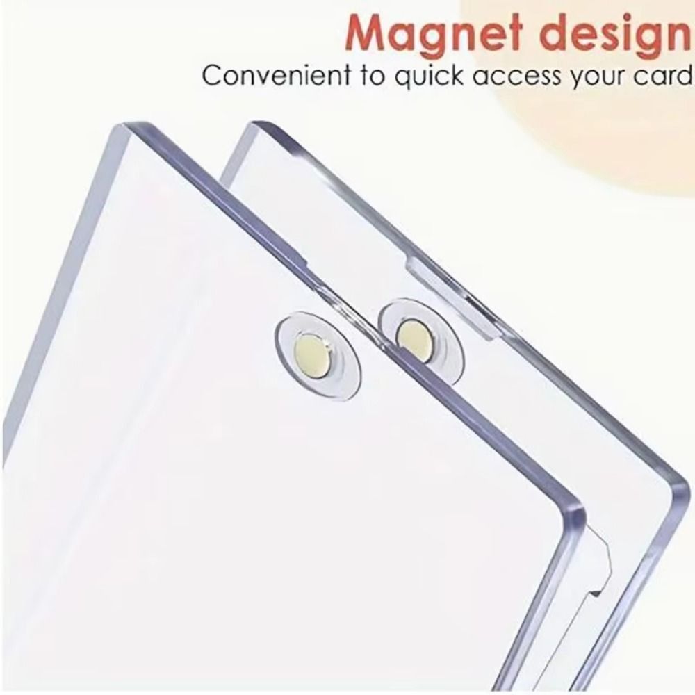5Pcs 35PT Thickness Idol Photo Cards Protector Magnetic Game Card Storage Box  Game Cards Display
