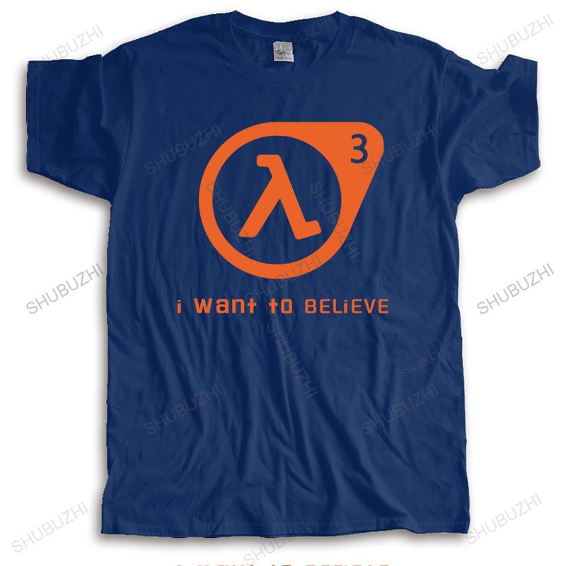 Unisex Luxus Baumwolle Sommer T-Shirt Markenkleidung Half Life 3 I Want To Believe Mode T-Shirt Kurzarm Oversize
