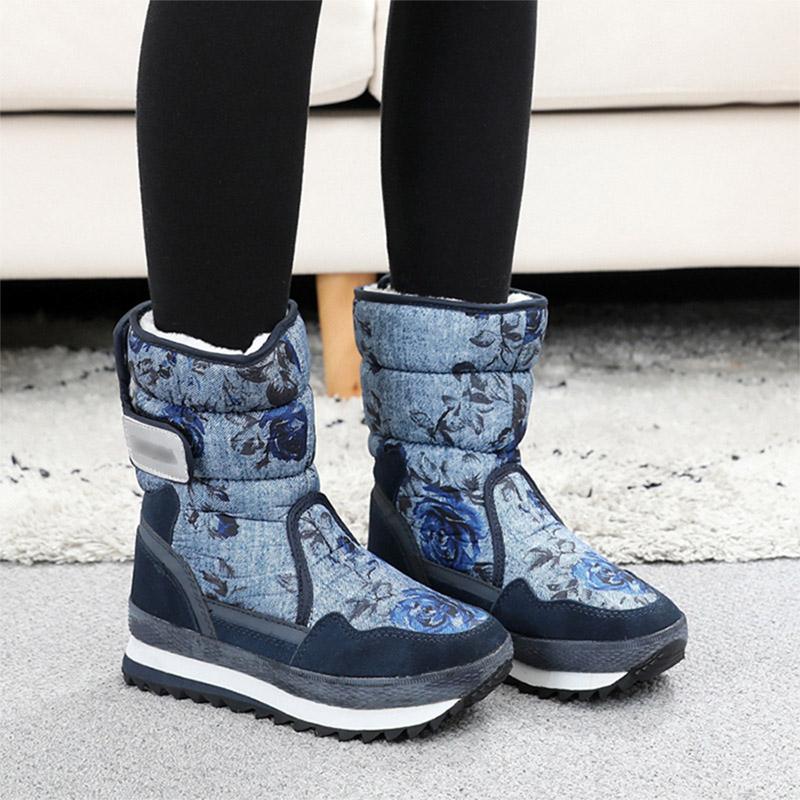 Women Boots 2024 Fashion Waterproof Snow Boots For Winter Shoes Women Casual Lightweight Ankle Botas Mujer Warm Winter Boots