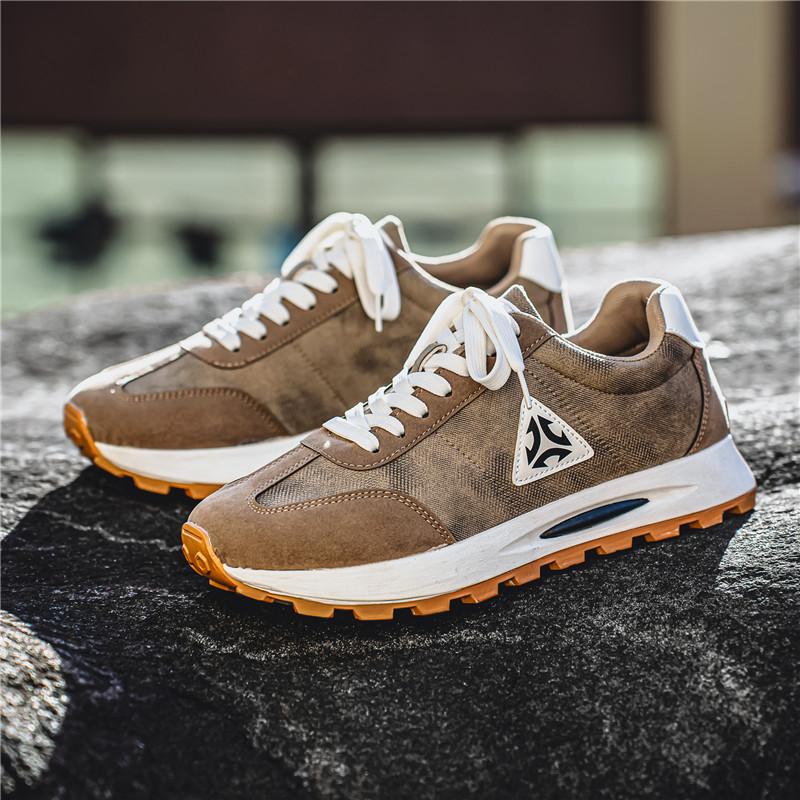 

Мужская обувь, новые модные кроссовки с толстой подошвой, увеличивающие рост, для активного отдыха, противоскользящие, удобные, повседневные кроссовки 39 коричневый