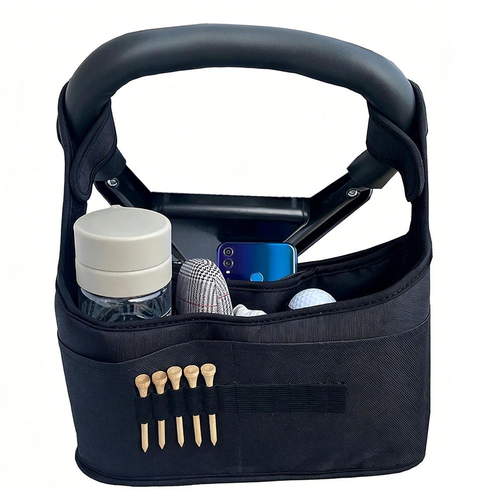 Golf Cart Storage Bag 38x8x21cm Accessory Organizer Holder Black Multipocket Gear Carrier Tool Kit For Course Equipment